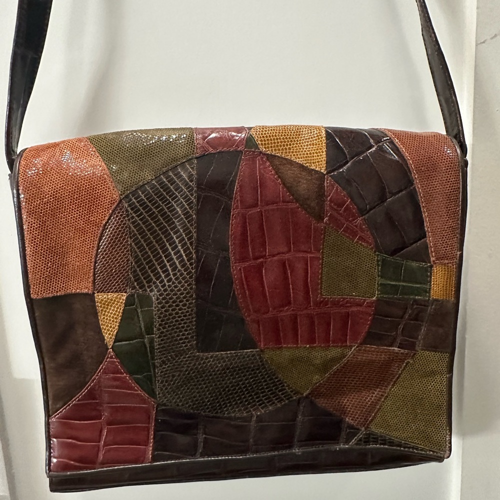 Patchwork Leather Shoulder Bag - image 1